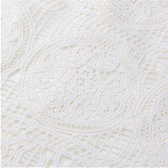 One Left!! White Lace Crochet Backless Sundress - Picture 7 of 8